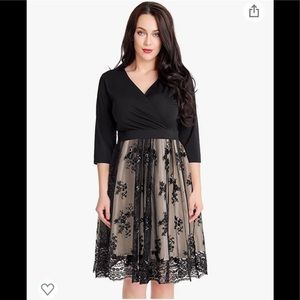 Black Sequin mesh dress